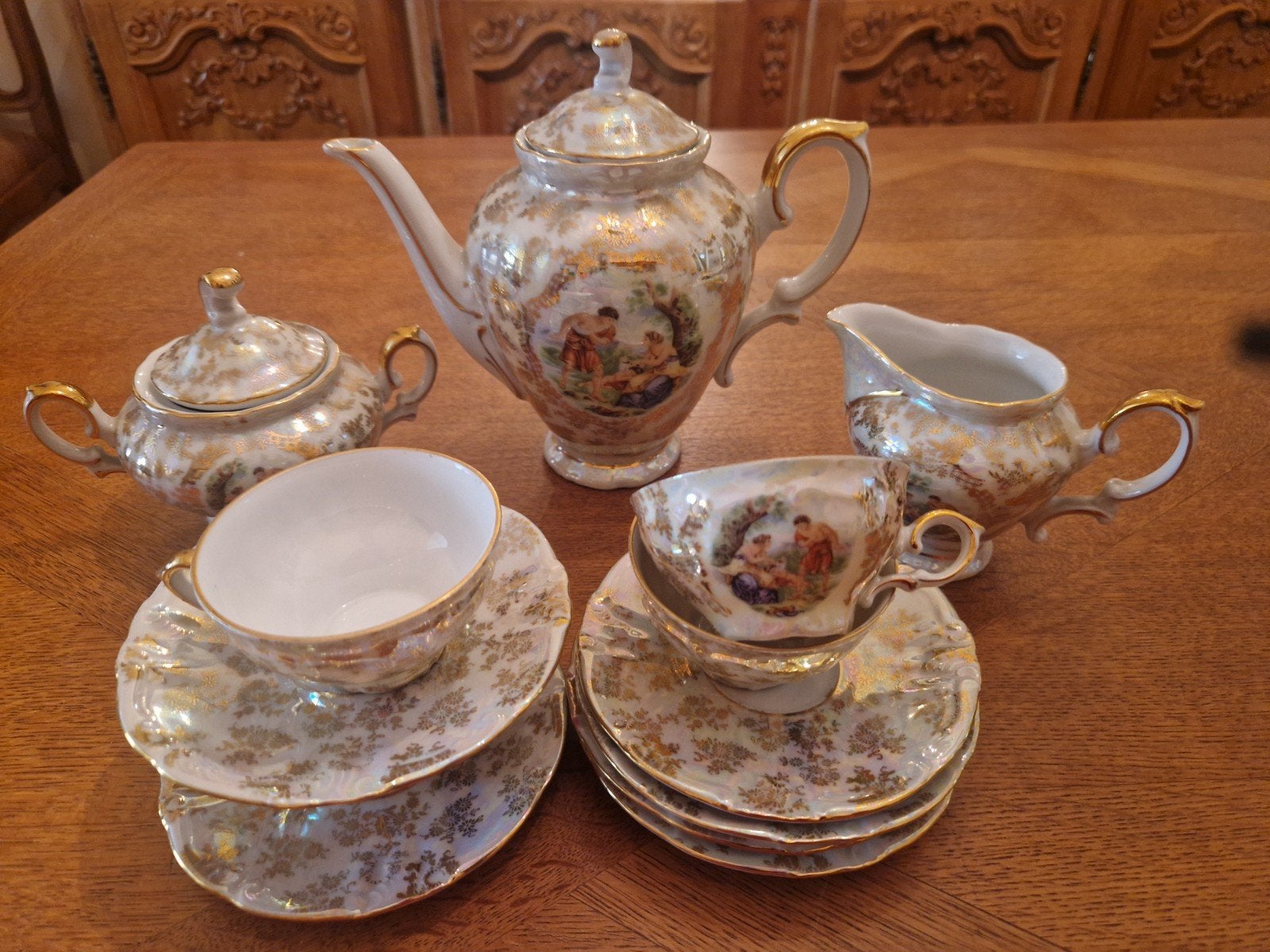 Service à thé ou café vintage en porcelaine fine bavaroise, Antiquités & Art, Enlèvement