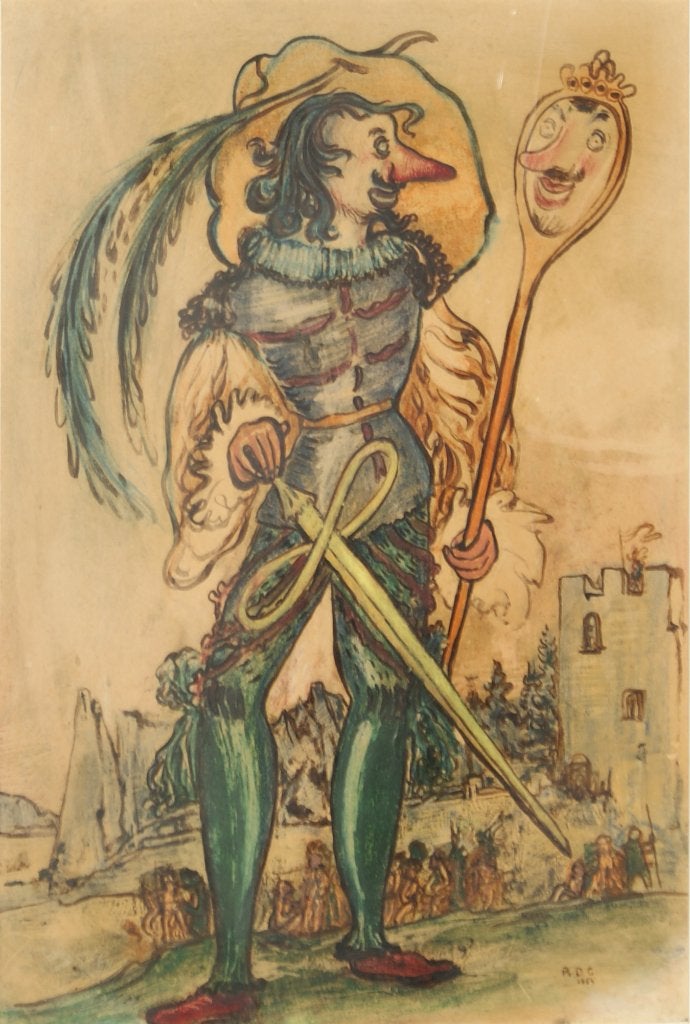René De Coninck (1907-1978): Gewapende narcist (70 x 91 cm), Antiek en Kunst, Ophalen, Gesigneerd, Olieverf