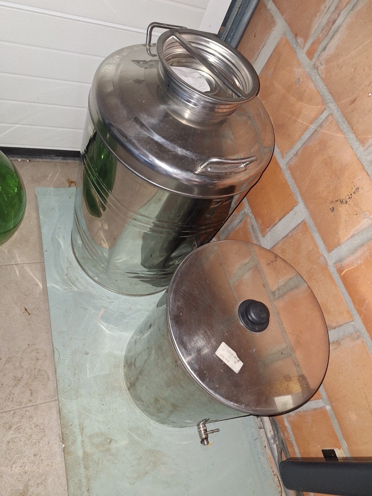 Inox vat ( 50 en 100 liter ) RVS vat, Ophalen