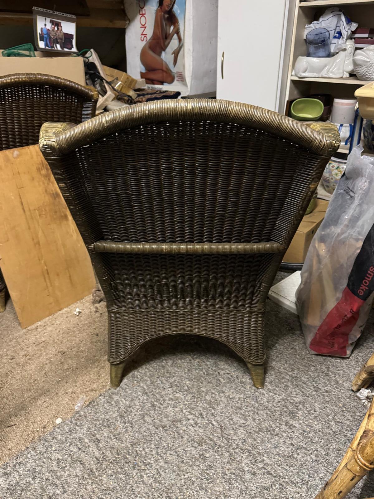 4 Rotanstoelen met kussens, Huis en Inrichting, Ophalen, Zo goed als nieuw