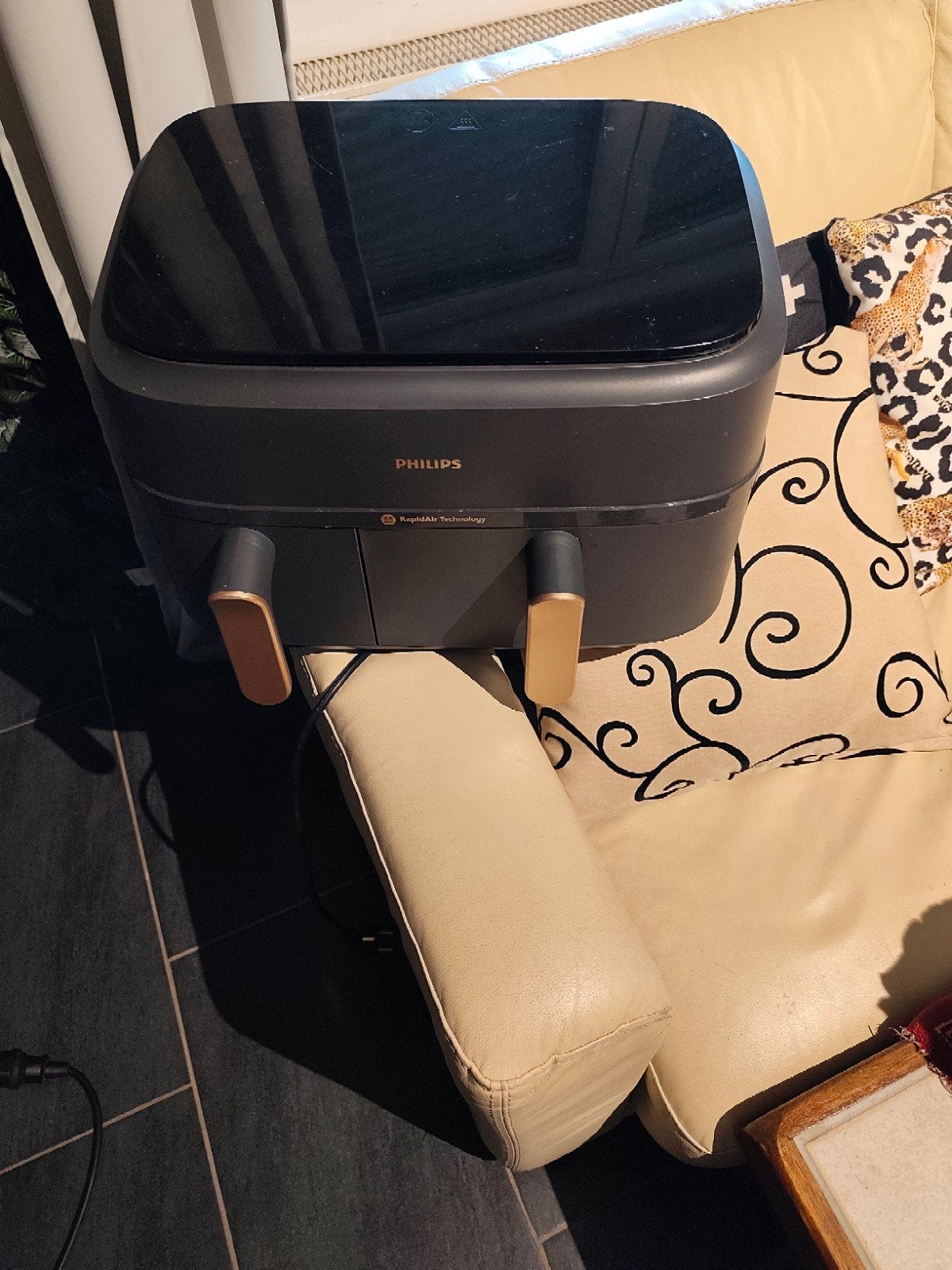 dubbele Airfryer te koop occasie paar keer gebruik0497010440, Ophalen of Verzenden, Airfryer