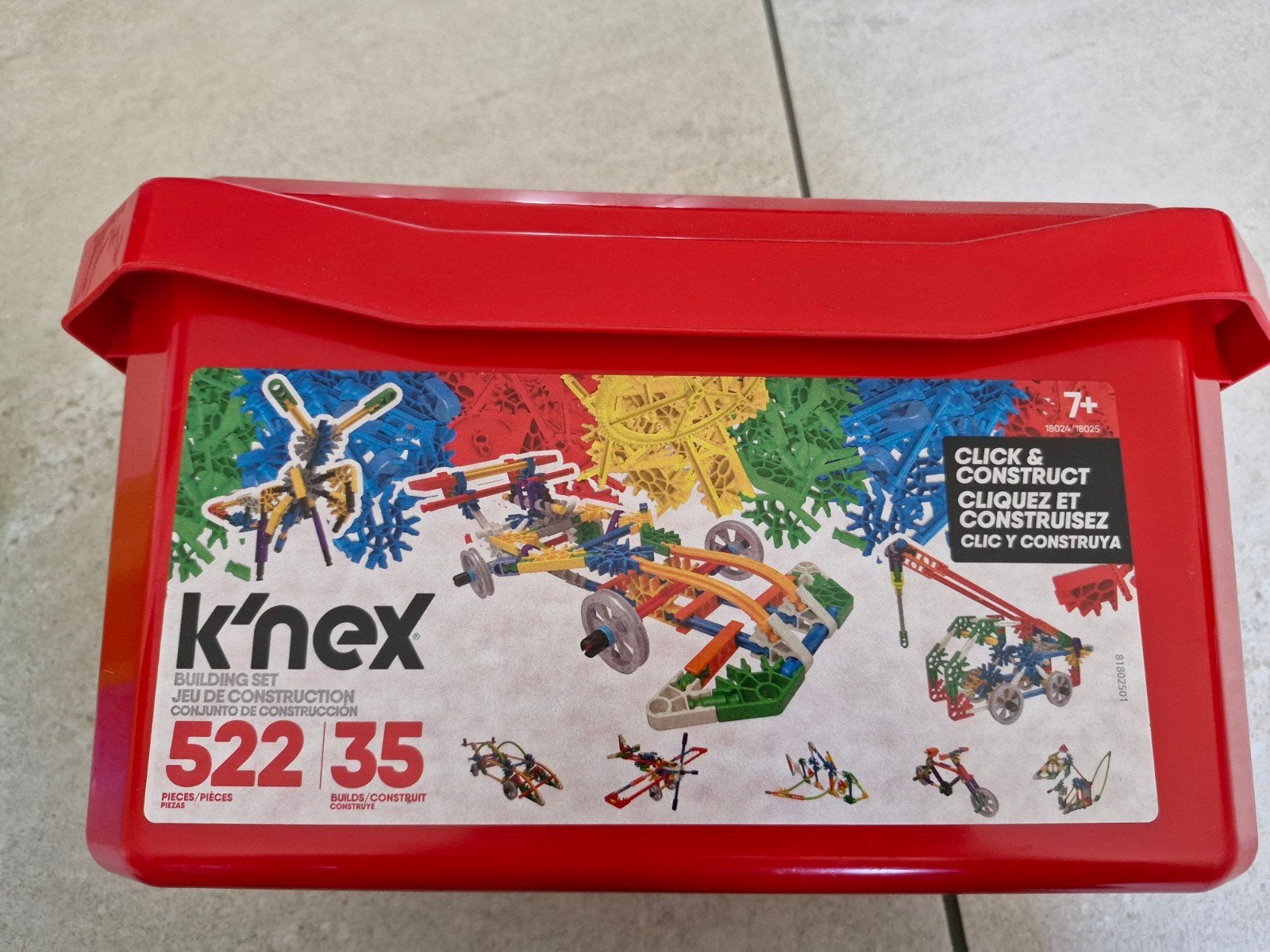 K'nex +7j, Ophalen, K'nex