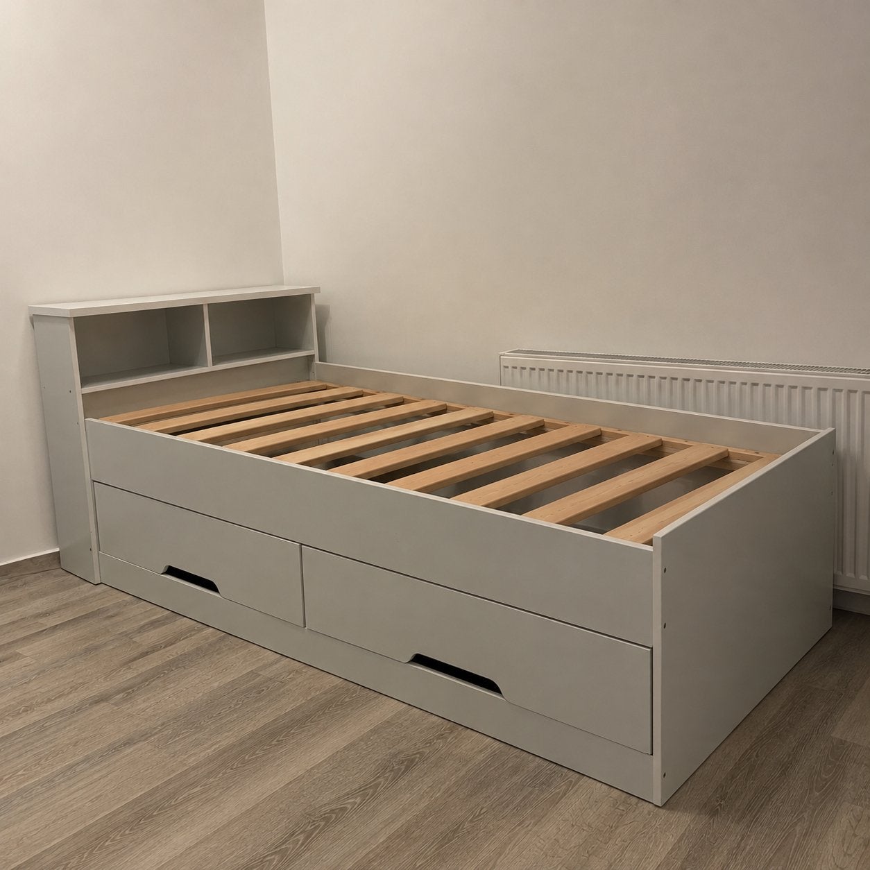 ️ Mooi wit bed met 2 ruime opberglades!, Autres dimensions, Enlèvement, Autres dimensions, Autres matériaux
