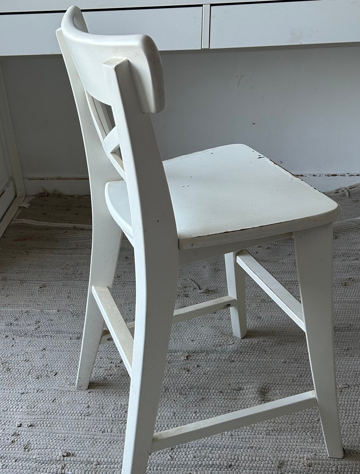 Chaise haute IKEA Ingolf blanche, Enlèvement, Utilisé