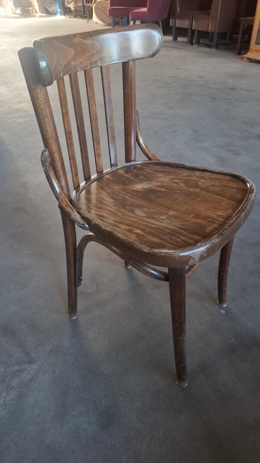 8 cafe bistro thonet stoelen partij bentwood hout bruin, Gebruikt, Bruin, Ophalen of Verzenden, Vijf, Zes of meer stoelen