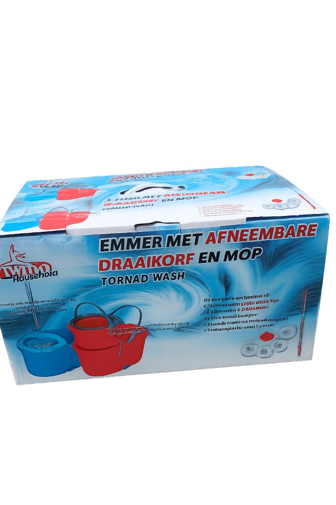 emmer met afneembare draaikorf en mop, Ophalen