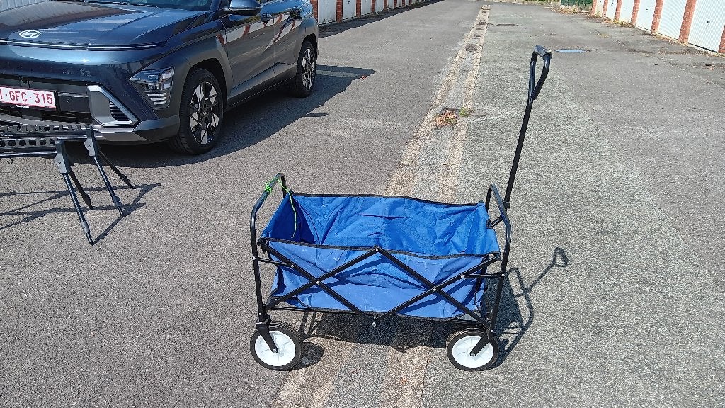 Ronse : wagon bleu, Caravanes & Camping, Chariots, Enlèvement, Pliable, Comme neuf
