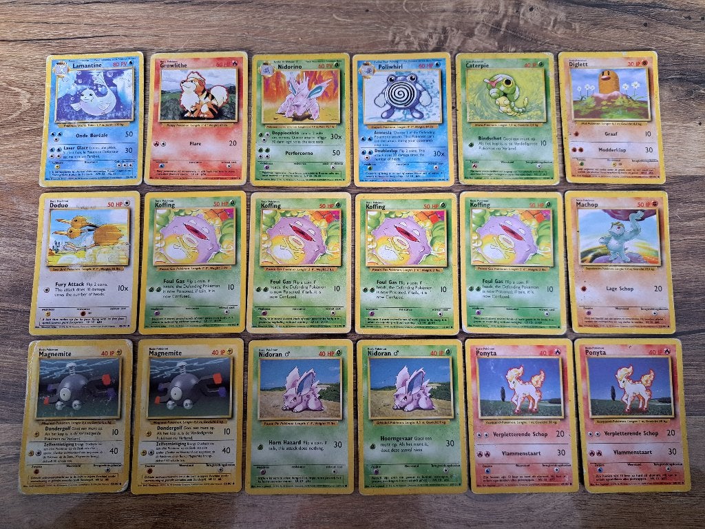 Pokémon Base set  (januari 1999), Ophalen of Verzenden, Zo goed als nieuw, Meerdere kaarten
