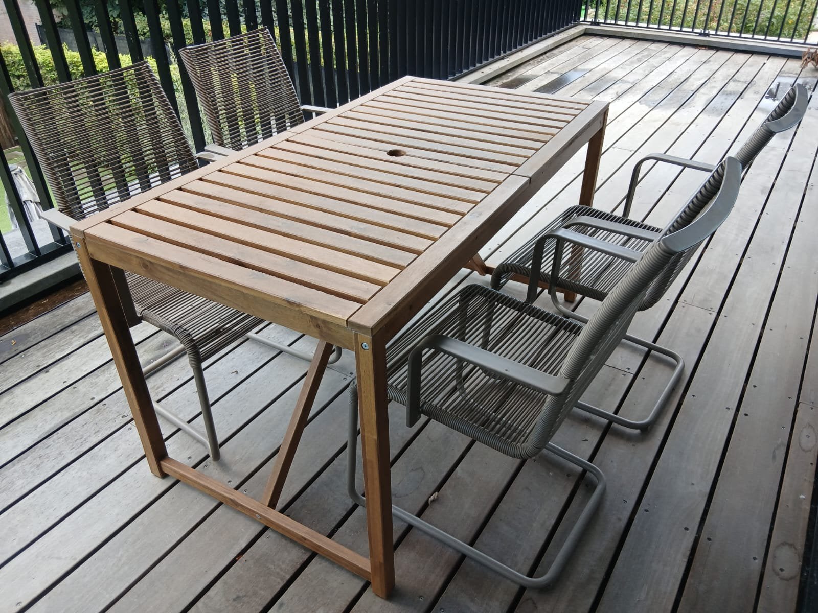 Tuinset zo goed als nieuw!, Ophalen, 4 zitplaatsen, Zo goed als nieuw, Tuinset
