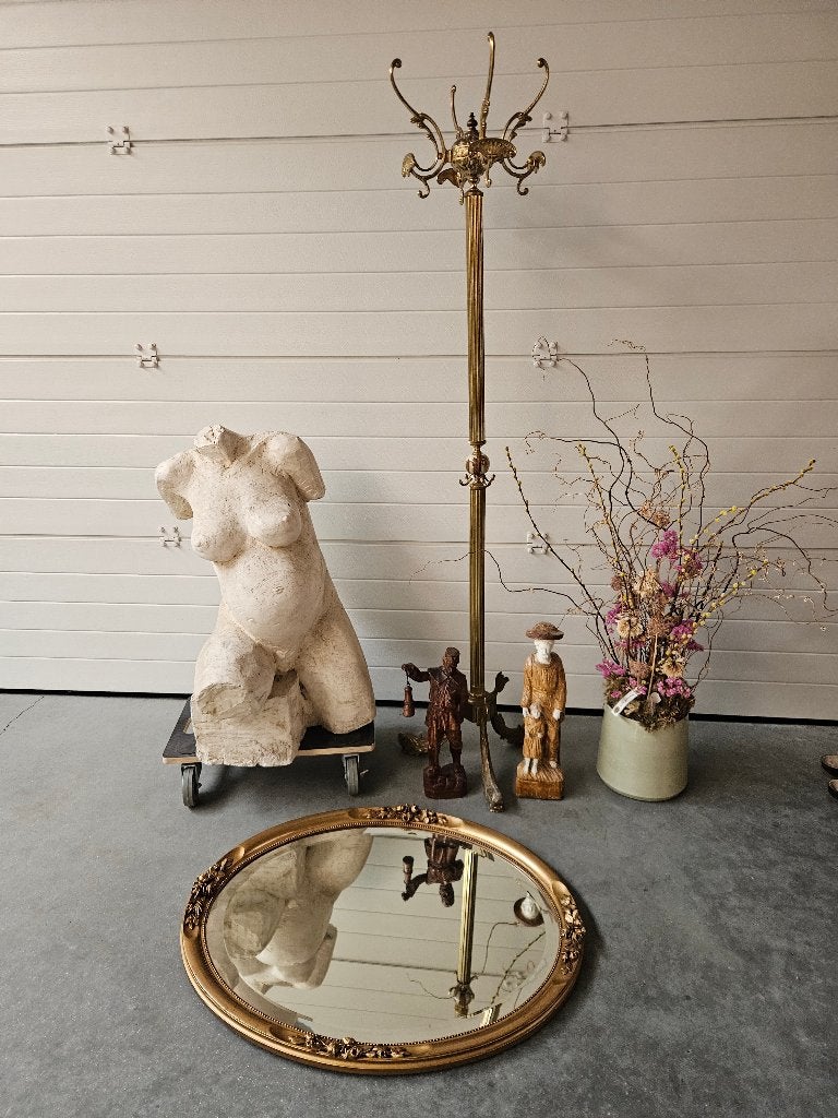 Kapstok met marmer, ateliergips enz v handelaar, rommelmarkt, Enlèvement ou Envoi