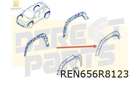 Renault R4 EV (6/25-) wielkuiplijst Links achter Origineel!, Autos : Pièces & Accessoires, Neuf, Renault, -, -