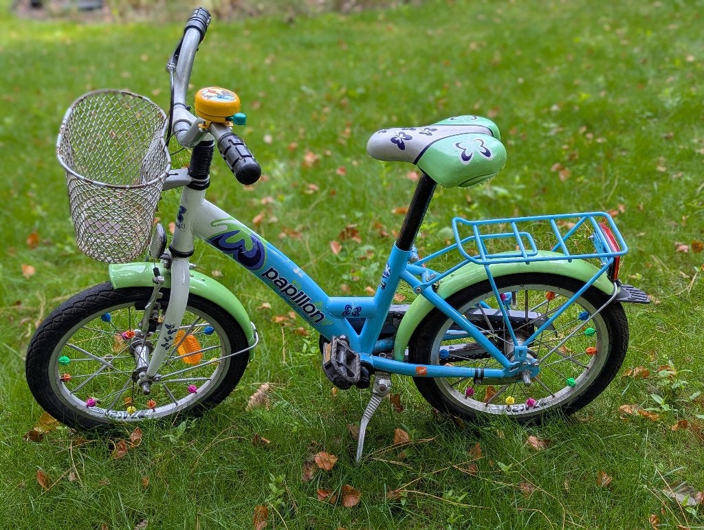 Kinderfiets met mandje 16 inch, Ophalen, Terugtraprem, Papillon, 16 tot 20 inch