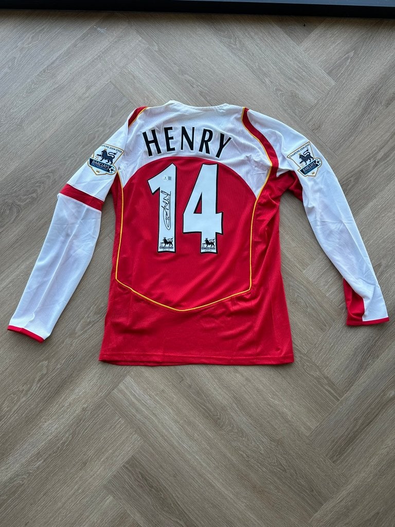 Hand gesigneerd shirt Thierry Henry, met Beckett COA, Verzamelen, Sportartikelen en Voetbal, Ophalen of Verzenden, Nieuw, Shirt