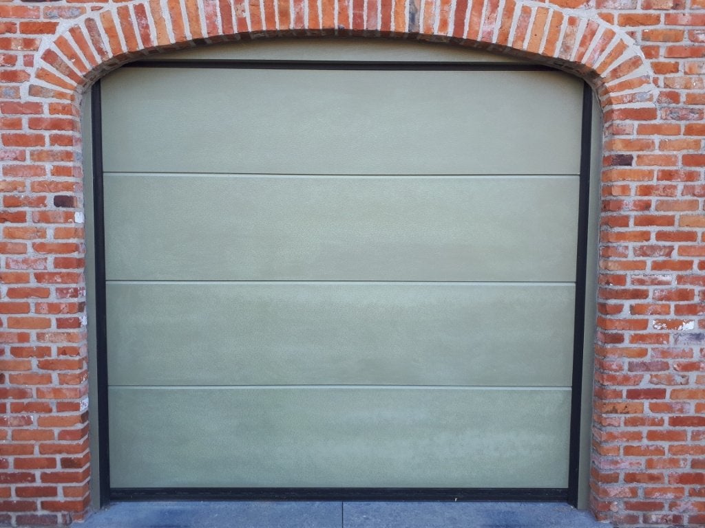 Garage sectionaalpoort binnenafwerking en zenders, Métal, Enlèvement, Utilisé, Porte de garage
