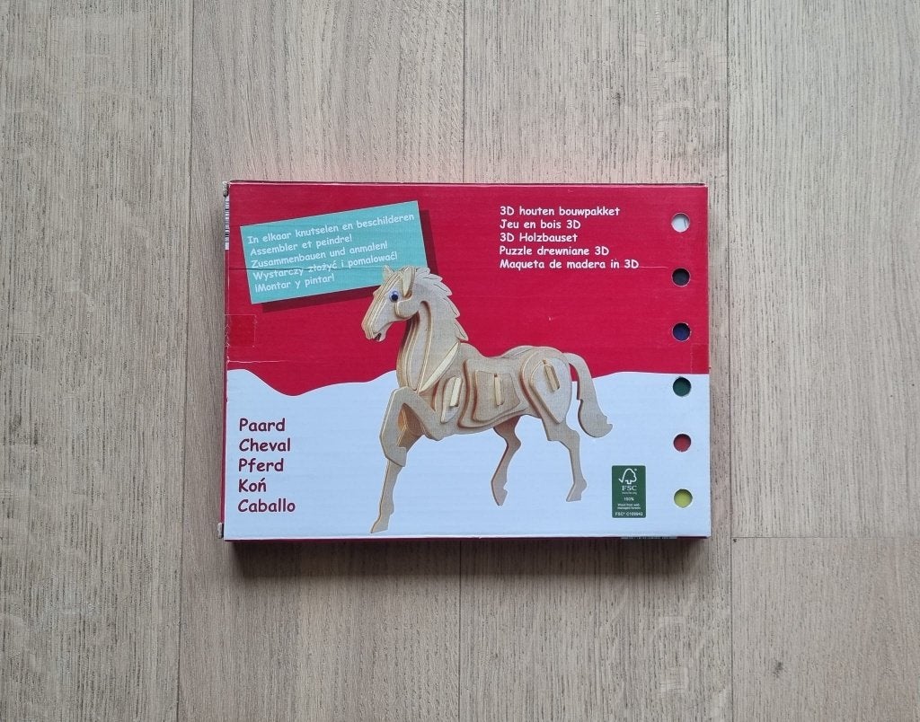 3D Houten Bouwpakket Paard van Gepetto's Workshop, Ophalen of Verzenden, Nieuw, Bouwen