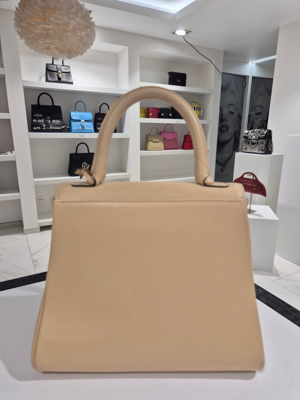 Delvaux Brillant PM Ivoire, Handtassen en Accessoires, Ophalen, Gebruikt, Beige, Handtas