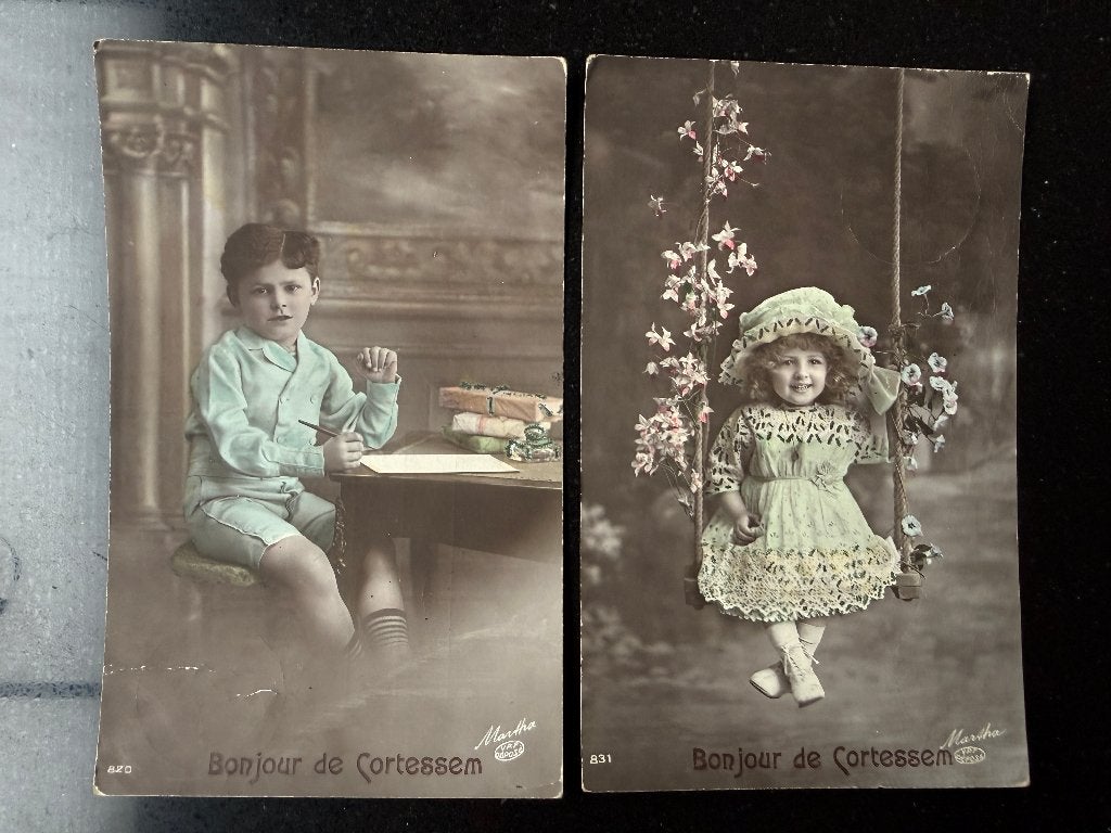 11 Antieke briefkaarten Vliermaalroot & Kortessem 1911, Ophalen of Verzenden, Voor 1920, Limburg