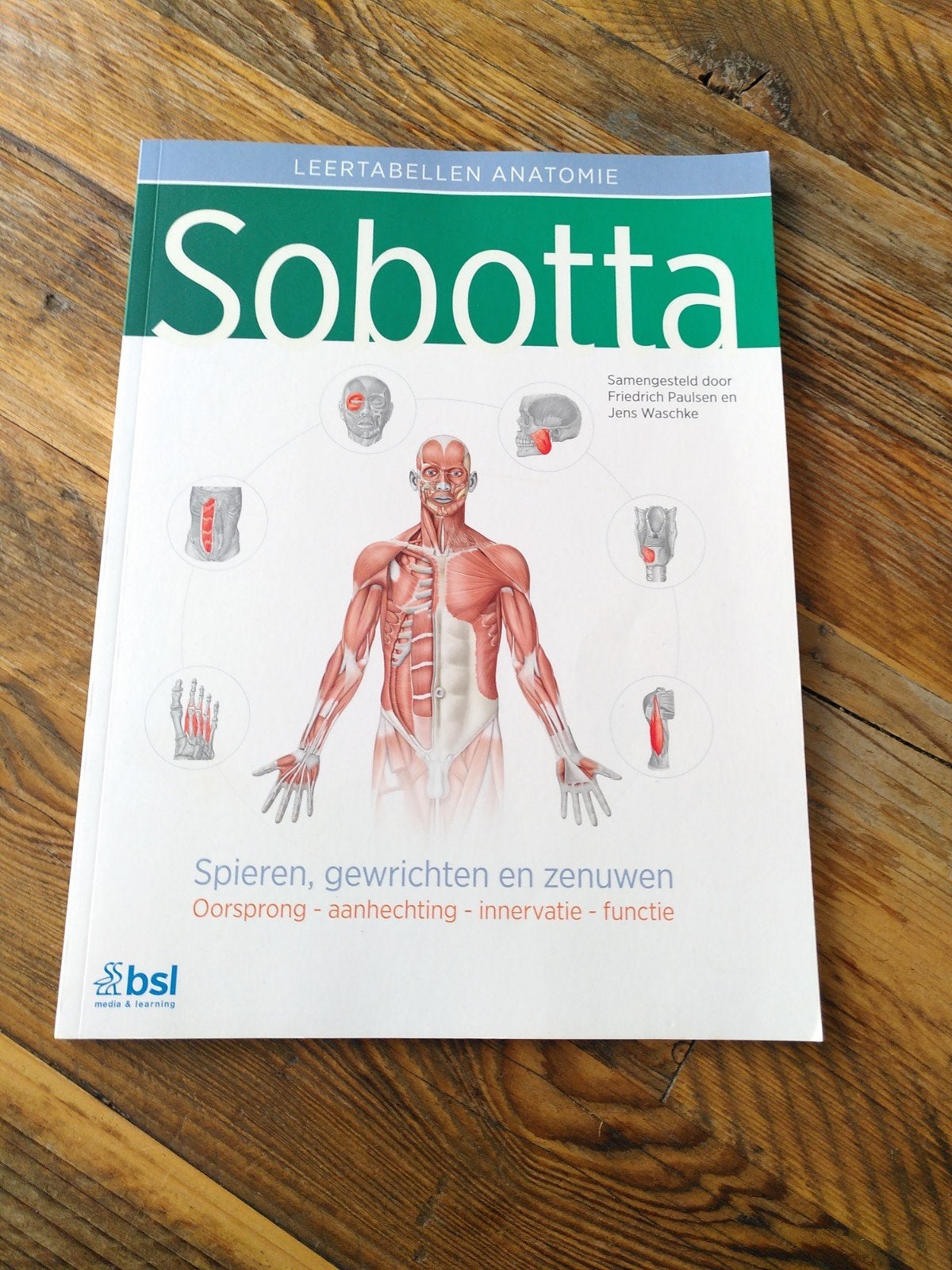 Sobotta, Leertabellen anatomie, spieren, gewrichten en zenuw, Ophalen, Zo goed als nieuw, Hoger Onderwijs, Friedrich Paulsen en Jens Waschke