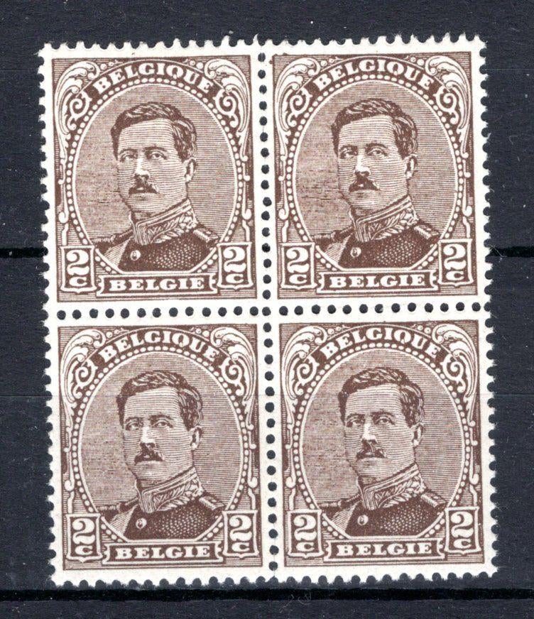 136A MNH Type II 1919 - Z.M. Koning Albert 1 (4 stuks), Ophalen of Verzenden, Postfris, Postfris