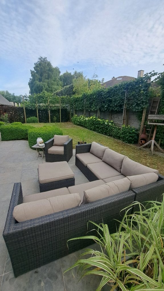 Loungeset, Jardin & Terrasse, Ensembles de jardin, Utilisé, Sets de jardin, Osier, 6 places, Banque, Table d'appoint, Enlèvement