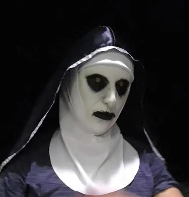 The Nun full face latex horror masker incl hoofddoek, Verzenden, Nieuw