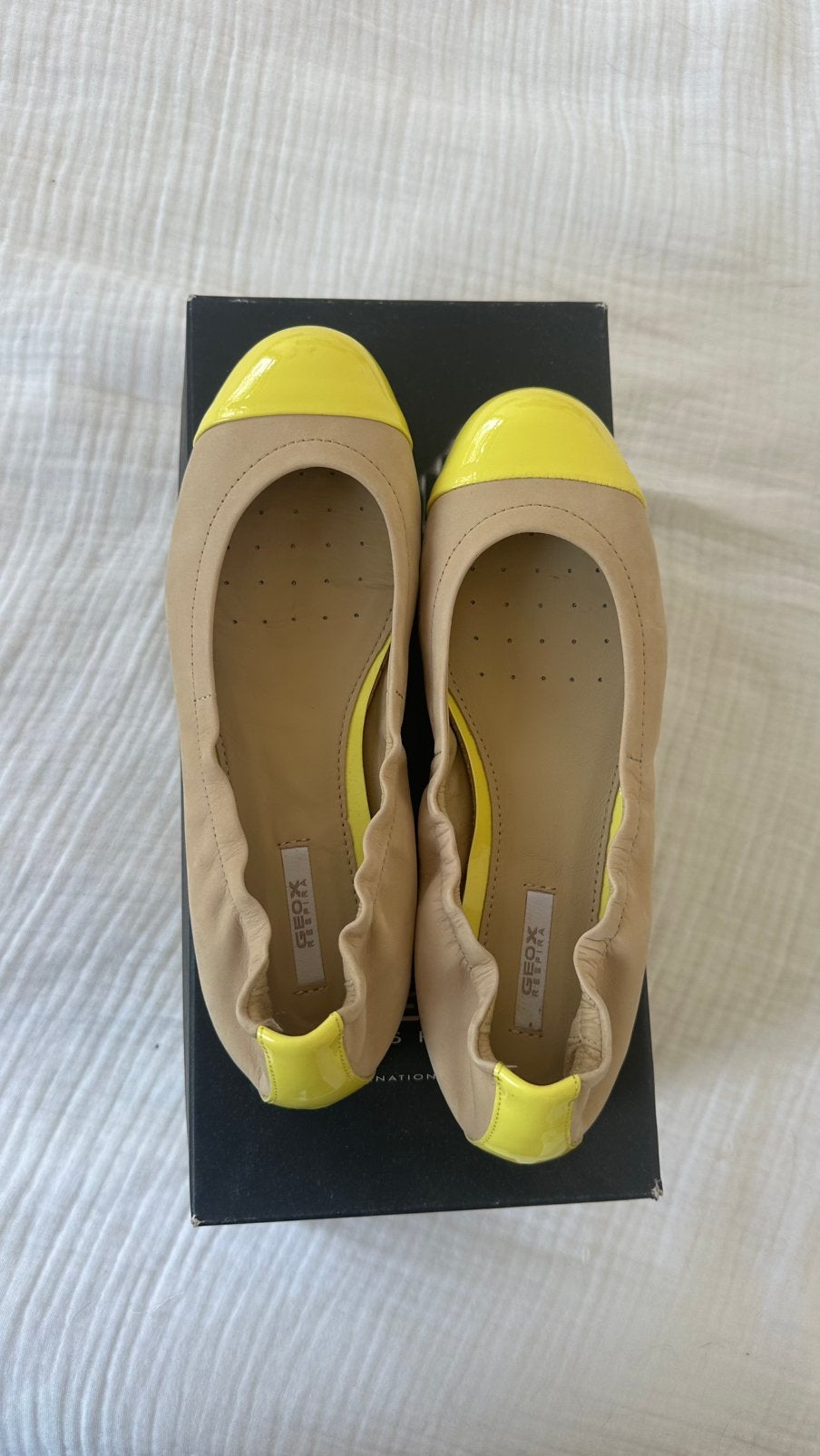 Geox Ballerines- Beige & Lime, Size 35, Enlèvement ou Envoi, Neuf