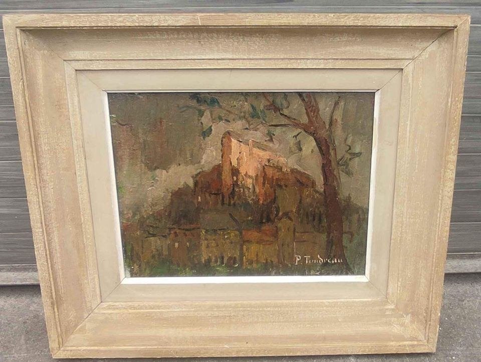 huile sur toile maison signe paul tondreau, Enlèvement ou Envoi, Toile