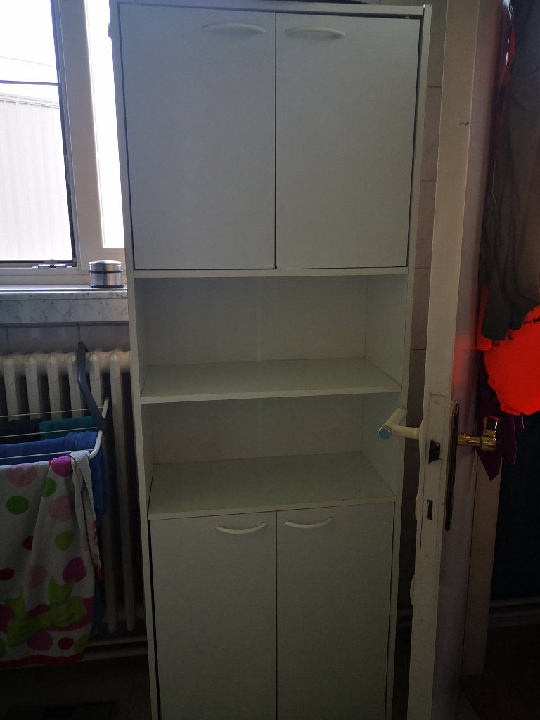 Badkamer kast wit, Huis en Inrichting, Badkamer | Badkamermeubels, Ophalen, Zo goed als nieuw, (Half)hoge kast