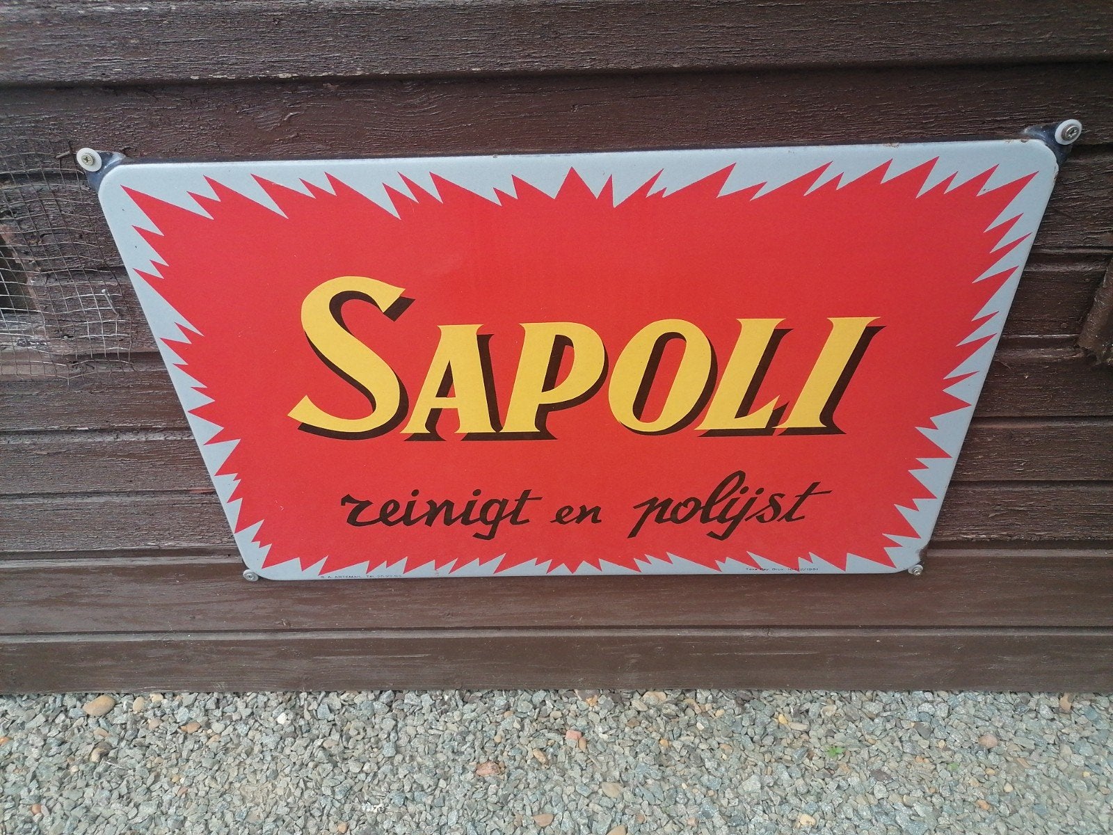 1951 emaille bord Sapoli, Collections, Enlèvement ou Envoi