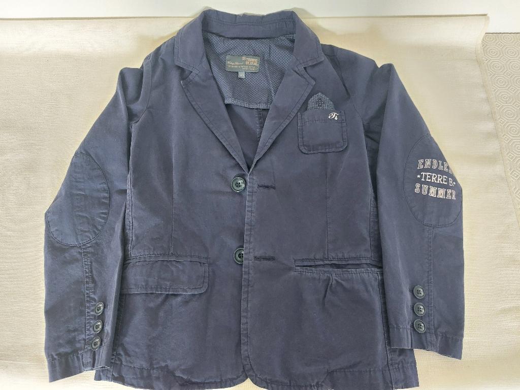 Terre Bleue stijlvolle blauwe vest, maat 128, Kinderen en Baby's, Kinderkleding | Maat 128, Ophalen, Zo goed als nieuw, Jongen
