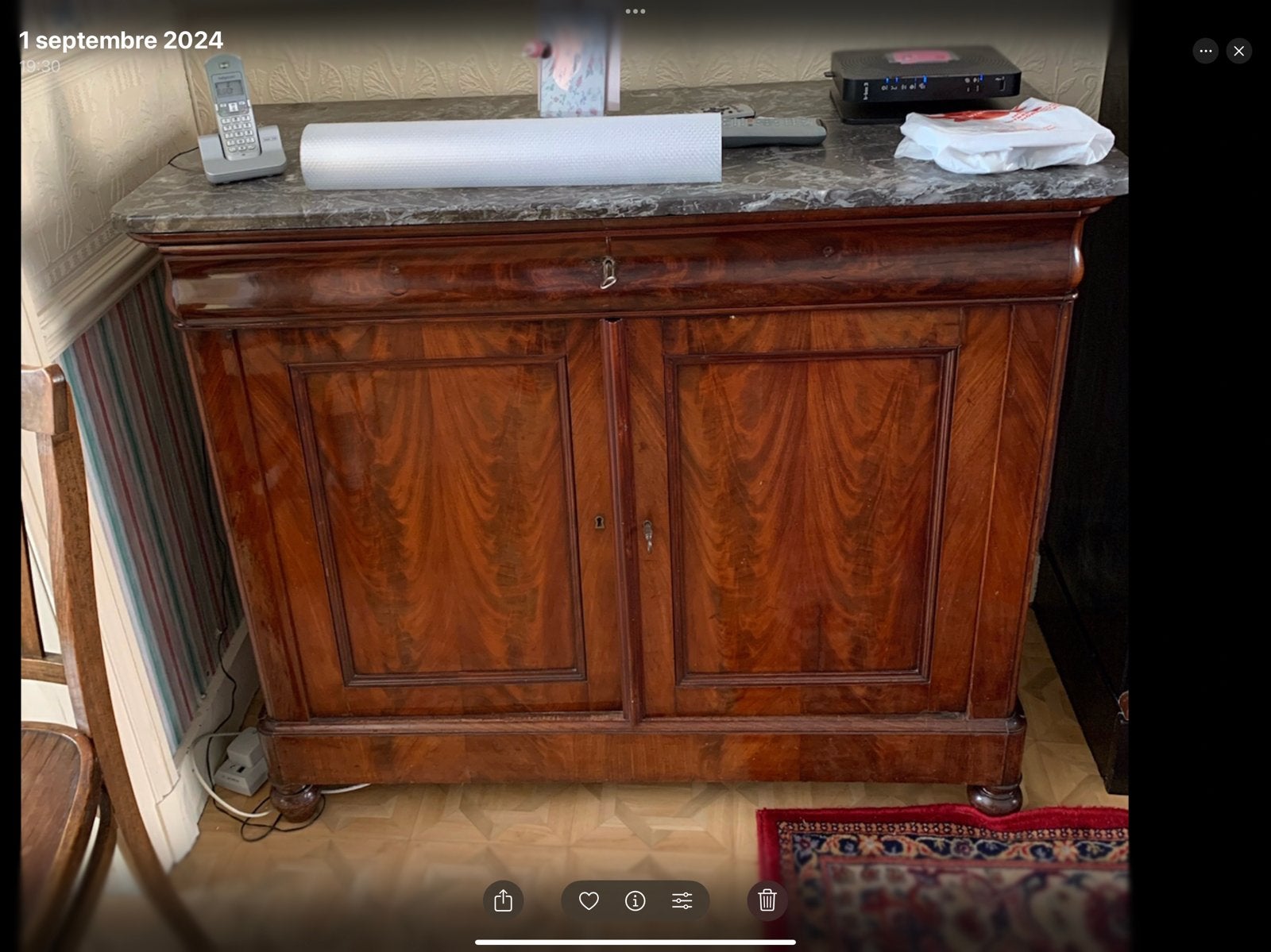 Commode dressoir buffet en acajou., Enlèvement ou Envoi, Comme neuf