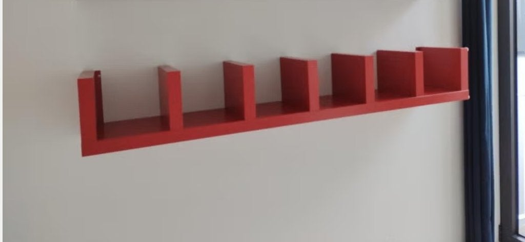 Ikea LACK wandrek rood, Enlèvement, Comme neuf