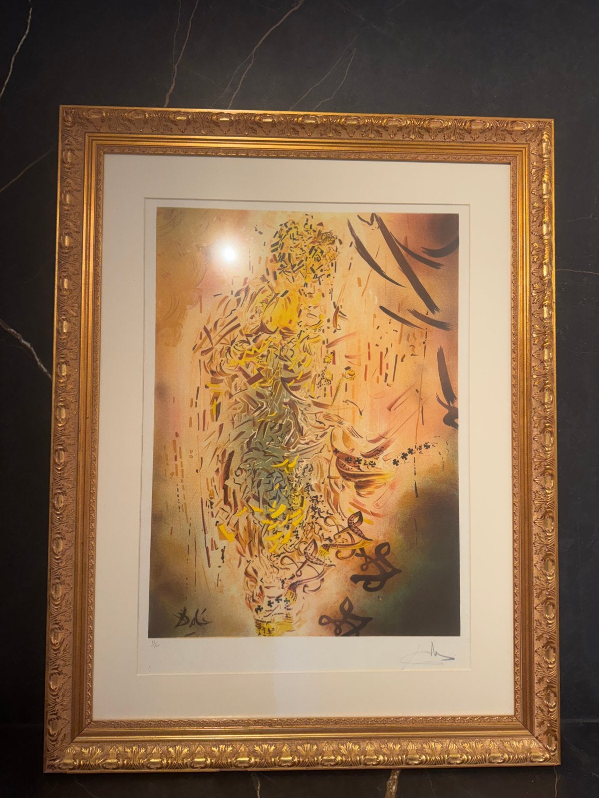 Salvador Dali gesigneerd en ingekaderd, Enlèvement, Signé