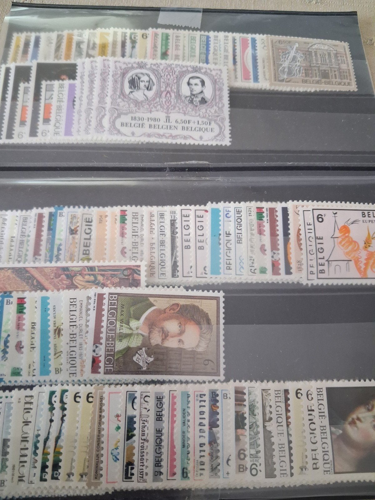 plakzegels 6 en 6,50 Bfr postfris, Originele gom, Verzenden, Orginele gom, Kunst, Zonder stempel
