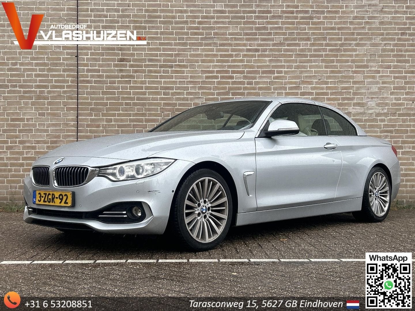 BMW 428 4-serie Cabrio 428i High Executive | Automaat | Lede, Autos, BMW, Argent ou Gris, Achat, Beige, Entreprise