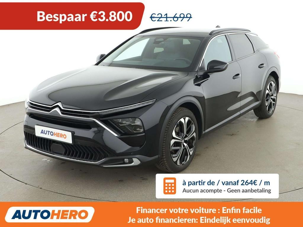 Citroën C5 X 1.2 PureTech Shine (bj 2023, automaat), Gebruikt, 1199 cc, Zwart, Leder