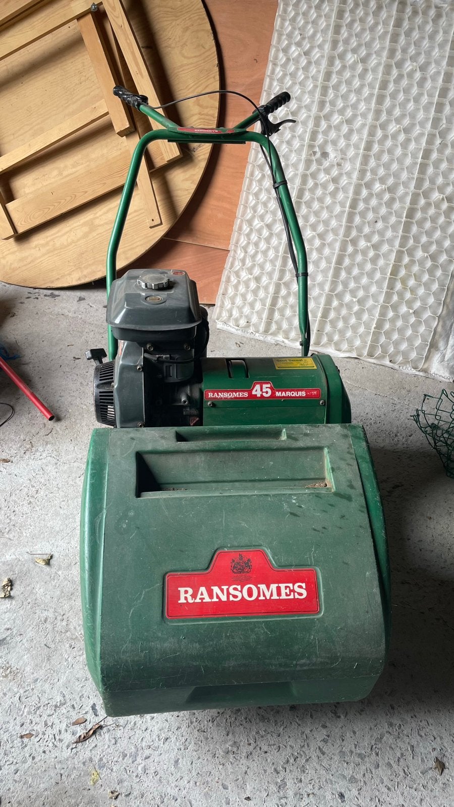 Ransomes Marquiz, Kooimesmaaier, Ophalen, Gebruikt, Benzine-grasmaaier