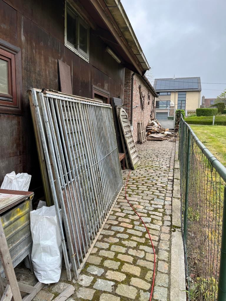 Gegalvaniseerde panelen voor afsluiting vb honden, Dieren en Toebehoren, Hondenhokken, Gebruikt, Ophalen
