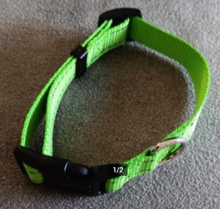 Collier NEUF jaune/vert réfléchissant chien, Enlèvement ou Envoi, Neuf, Collier