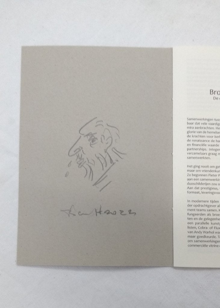 Fred Bervoets. Boekje met potloodtekening., Antiek en Kunst, Kunst | Tekeningen en Fotografie, Ophalen of Verzenden, Tekening