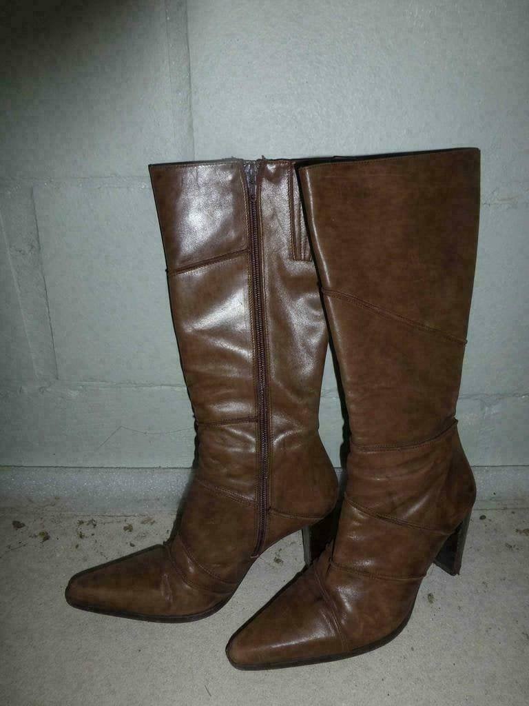 bruine cognac laarzen By Pass maat 37, Kleding | Dames, Hoge laarzen, Bruin, Ophalen of Verzenden, Zo goed als nieuw