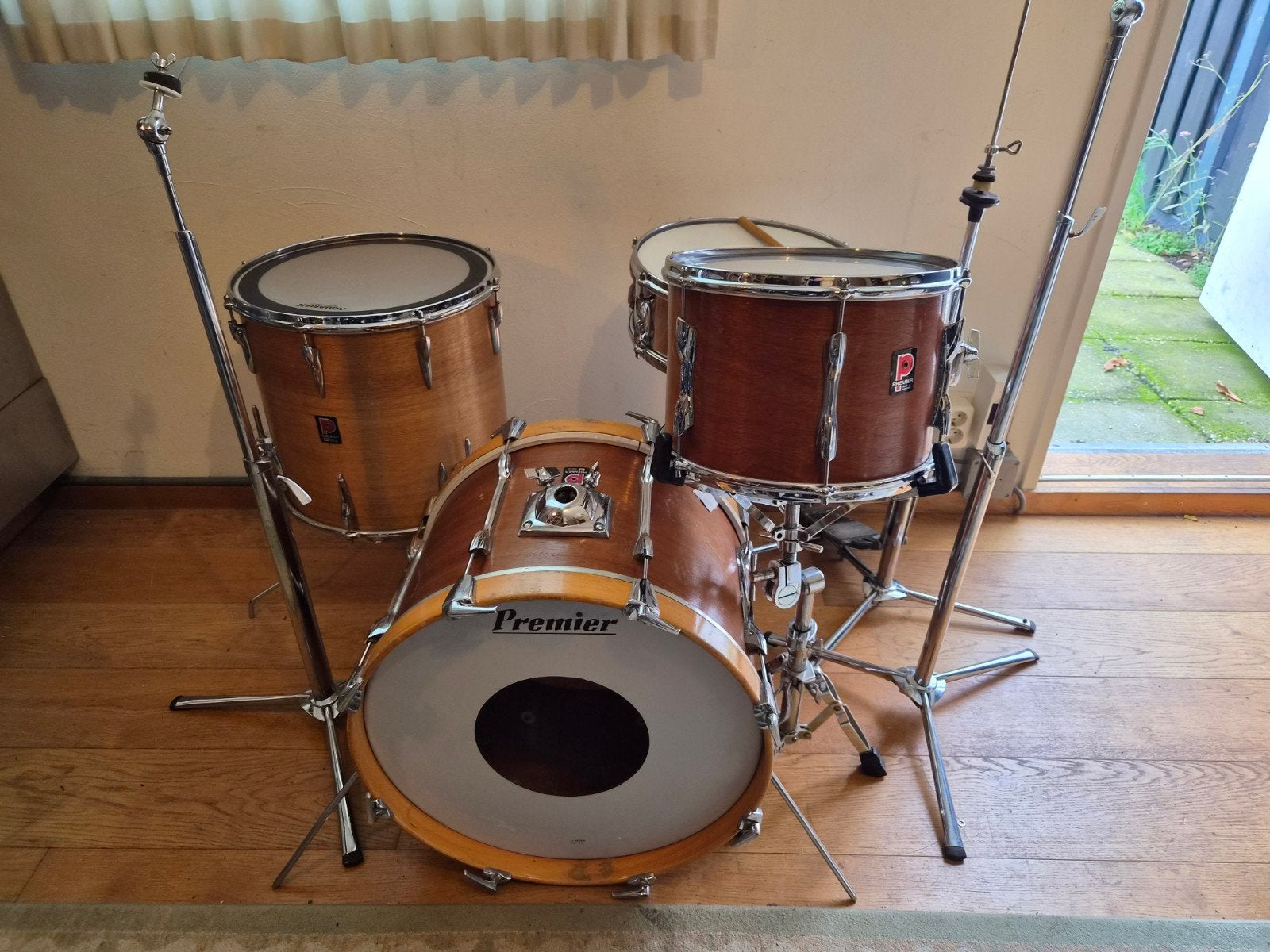1970's Premier Mahonie + Premier 2000 snare + lockfast), Muziek en Instrumenten, Ophalen, Gebruikt, Premier