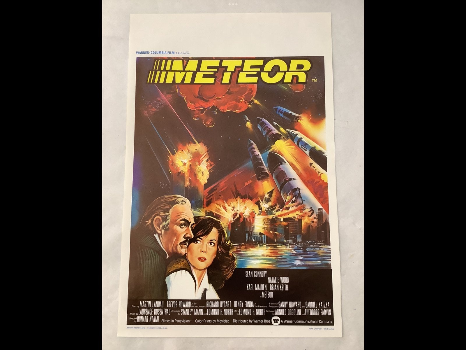 METEOR   filmposter   36-54 cm, Ophalen of Verzenden, Zo goed als nieuw
