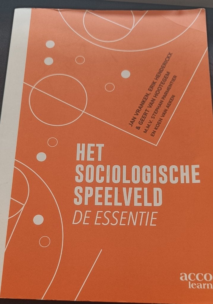 Het sociologische speelveld, Boeken, Ophalen of Verzenden, Zo goed als nieuw, Hoger Onderwijs, Acco