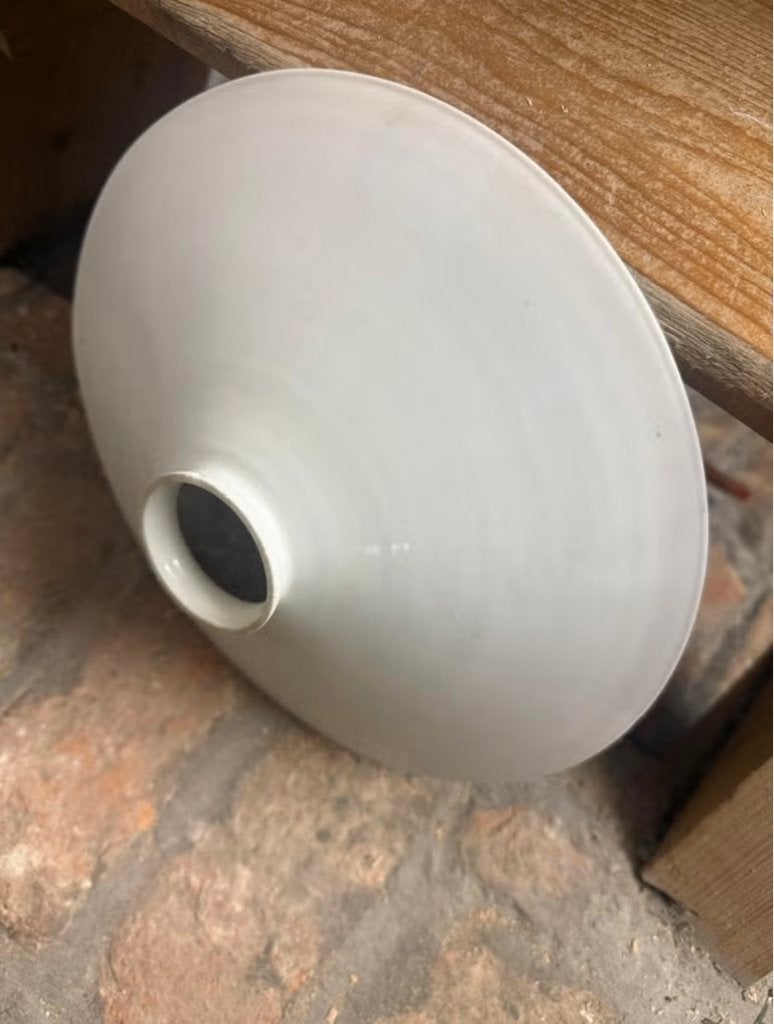 Vintage Frans opaal rond glas, Ophalen