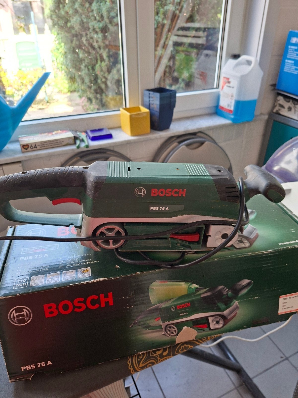 ponceuse à bande boch, Bricolage & Construction, Enlèvement, Comme neuf, 600 à 1200 watts, Ponceuse à bande