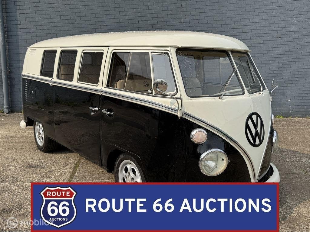 Volkswagen Type 2 Split-Screen Camper Van | 1966 | Route 66, Auto's, Volkswagen, Zwart, Bedrijf, Handgeschakeld