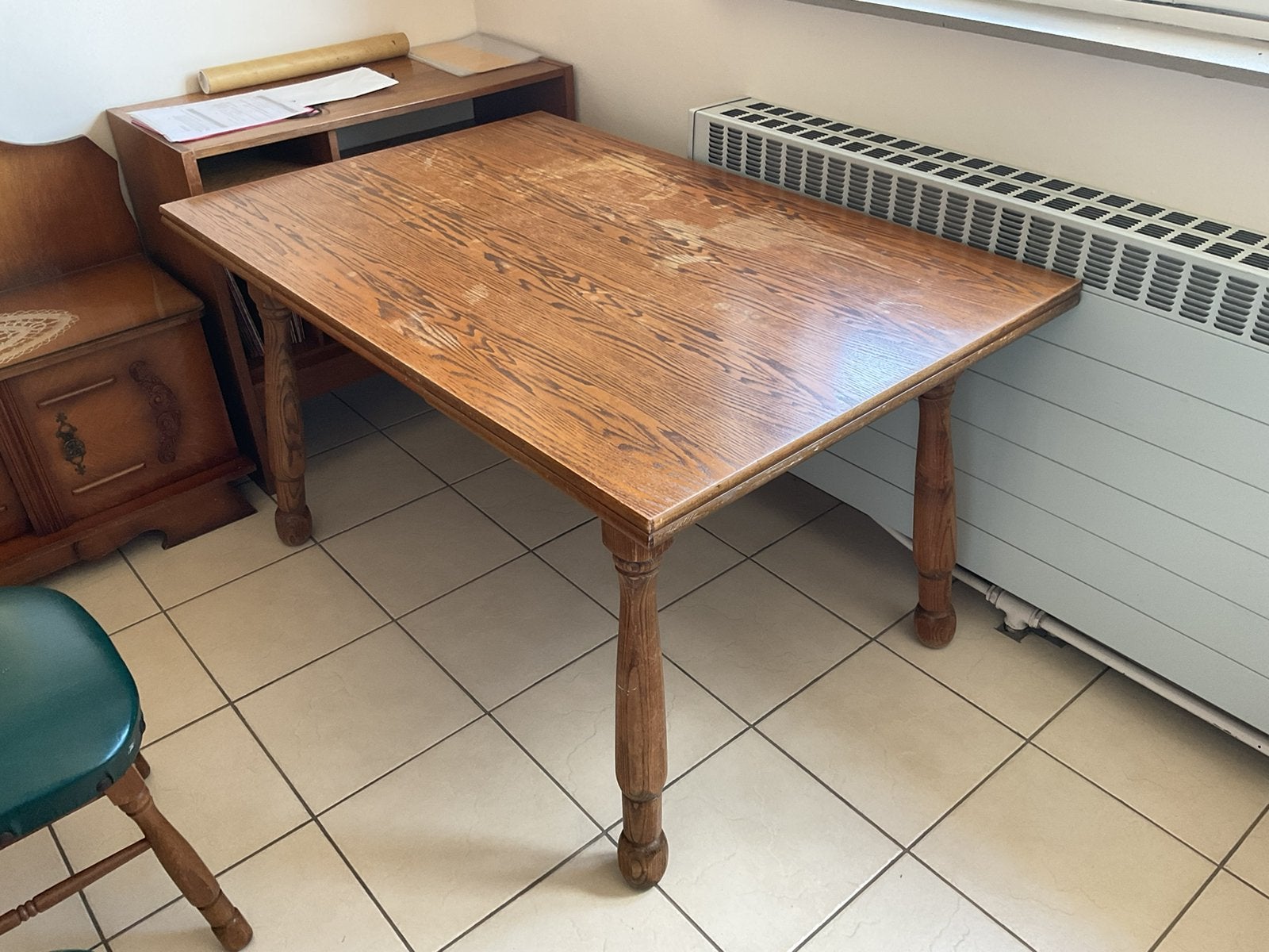 Uitklapbare tafel, Ophalen