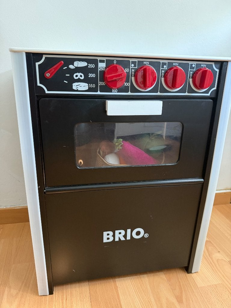 BRIO Klassiek Houten Keukentje (Zwart - 31356), Enfants & Bébés, Jouets | Jouer aux cuisines, Utilisé, Jouer à la cuisine, Bois