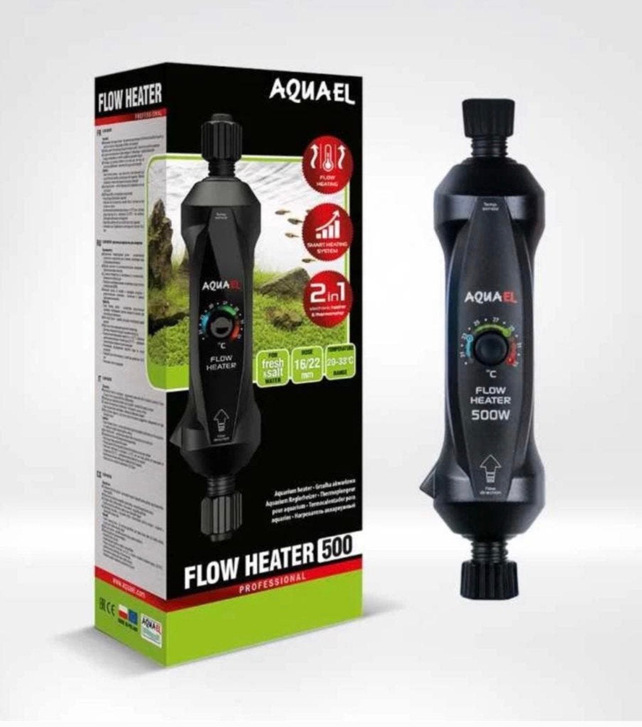 Aquael Flow Heater 500W Externe Aquarium Heater verwarming, Ophalen of Verzenden, Verwarming, Aquael, Verlichting of Verwarming